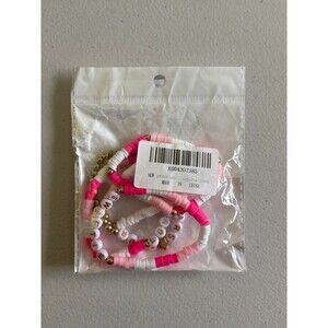 Swiftie 5 Count Friendship Bracelets - Pink/White/Gold
